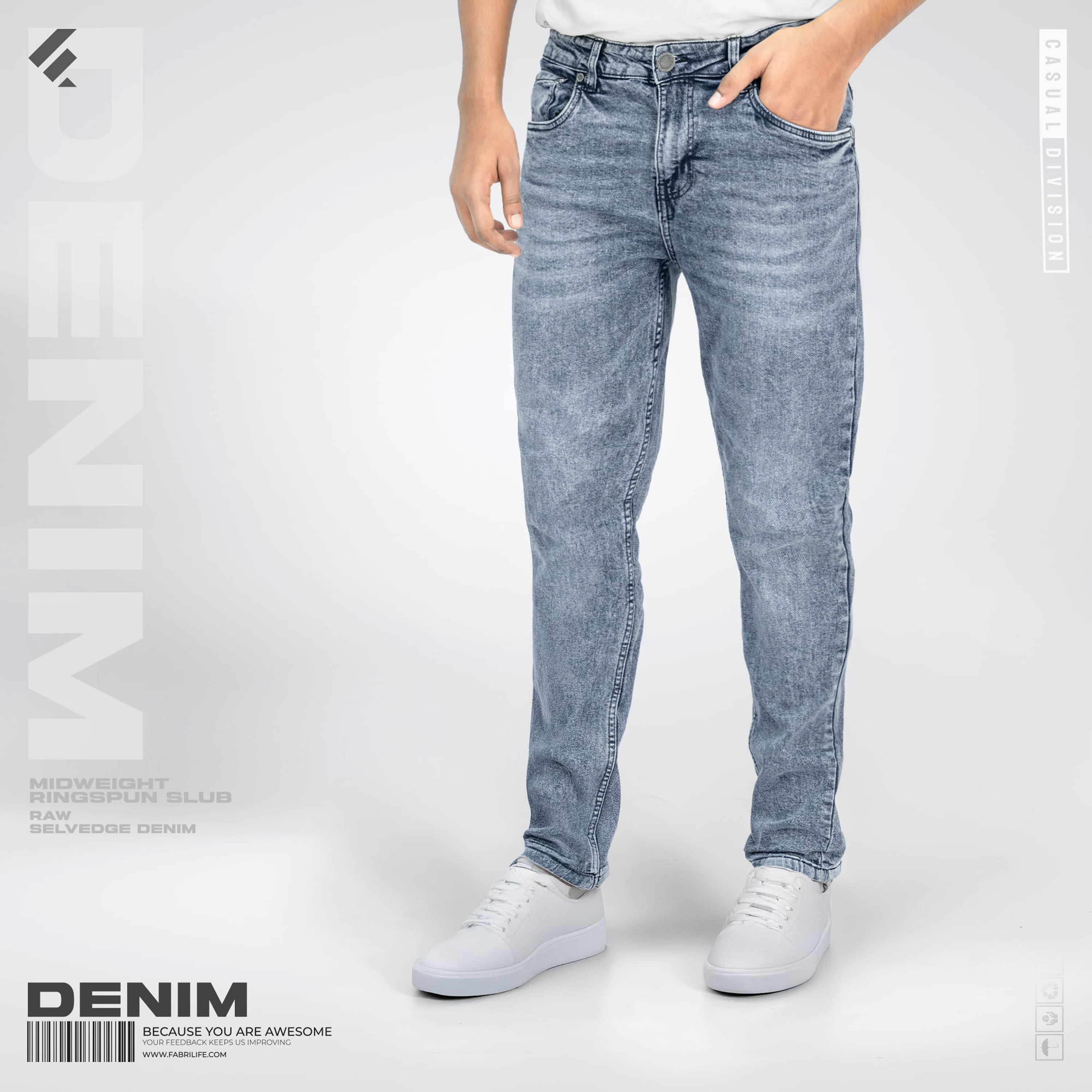Mens  denim long pant